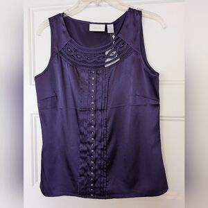 Chico's Deep Purple Sleeveless Blouse